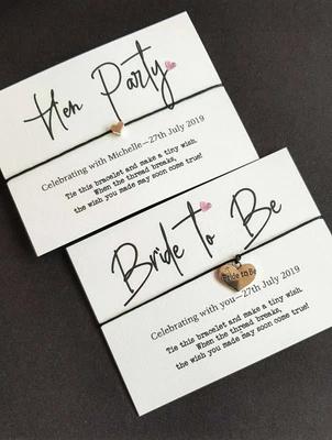 £1.10 • Buy 🖤Hen Party-Wedding -Favour -Gifts- Team Bride, Bride To Be, Wish Bracelet 🖤