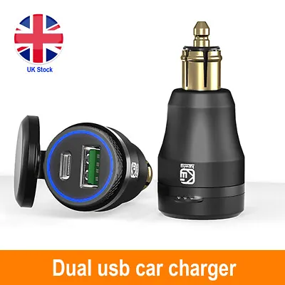 £11.68 • Buy For BMW R1200GS Triumph Tiger 800 XC Hella DIN To Dual USB Motorcycle Charger