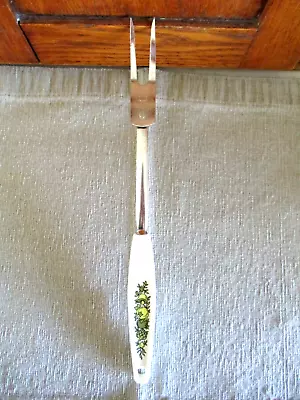 Vintage Meat Fork Foley Usa Chrome Plated  Spice Of Life  Pattern • $7.50