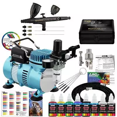 Master Airbrush PRO-120 Ultimate System & Air Compressor And Airbrush Paint Set • $269.99