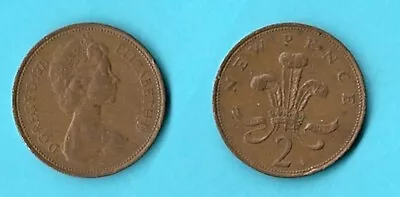 1971 U.K. New (2) Pence Coin Queen Elizabeth Facing Bronze Circulated • $5.99