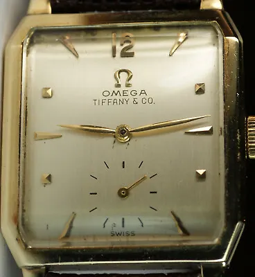 Rare 1947 Omega Tiffany & Co. Octagonal 14K Solid Gold R17.8 Vintage Swiss Watch • $2995