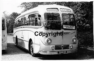 Wallace Arnold WA TNW22 TNW 22 AEC Reliance Burlingham Coach B&W Bus Photo • £1.10