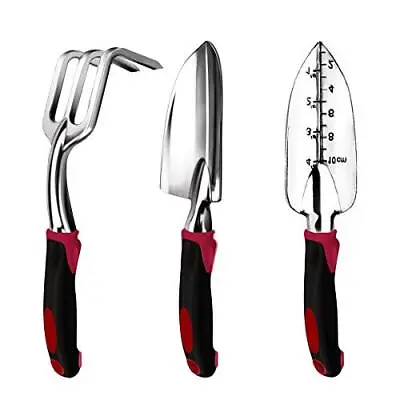 Garden Tool Set 3 Pcs Stainless Steel Hand Tool Gardening Gift Kit • £17.99