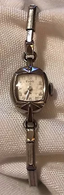 Vintage Elgin Art Deco Ladies Wristwatch Works 19 Jewels 10K GF Watch Jewelry • $29.98