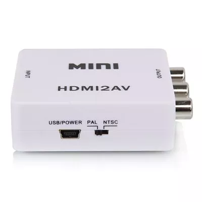 1080P Converter/Adapter/Connector HDMI To AV/Composite CVBS S-Video/RCA/NTSC/PAL • £8.39