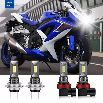 For Suzuki GSXR600 2006 2007 2011-2018 LED Motorcycle Headlight Hi/Lo Beam Bulbs • $24.34