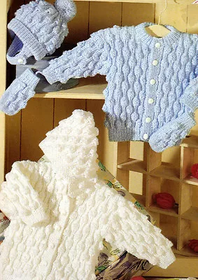£2.69 • Buy Vintage Knitting Pattern Baby Boys Girls 16 -26  Dk Jacket Cardigan, Hat & Mitts