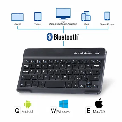 US Keyboard Bluetooth For IPad 9.7  2018/10.2 10.5 2019 Android & Windows Tablet • $14.16