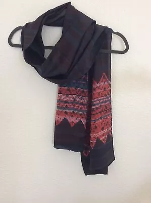 Eileen Fisher Silk Multi Color Made In Japan Shibori Artisal Scarf • $32