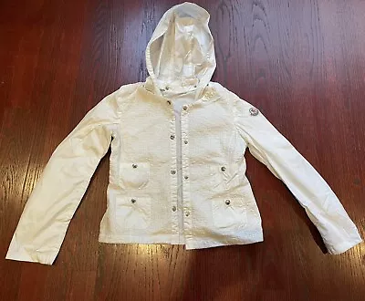 Moncler Kids Girl 10Y White Windbreaker Jacket Blazer From Italy • $169