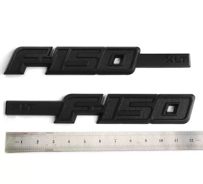 2x OEM Black F-150 Badge Fender Emblem F 3D For Fits F150 XLT Matte 9L3Z16720CB • $30.71