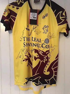 Somerset County Cricket Club Shirt - T20 Squad 2017 Signed Shirt - Size Youth • £50