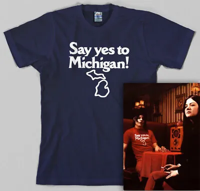 Yes To Michigan Shirt Say Detroit Jack White Stripes Great Lakes State Gift • $10.95