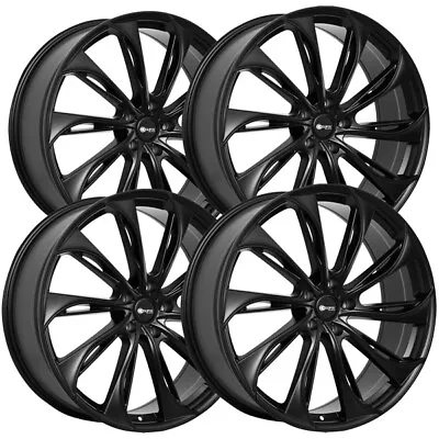 (Set Of 4) Eclipse 106 20x8.5 5x4.5  +38mm Satin Black Wheels Rims 20  Inch • $924