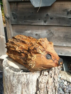 £14.99 • Buy Chainsaw Carved Hardwood Hedgehog 