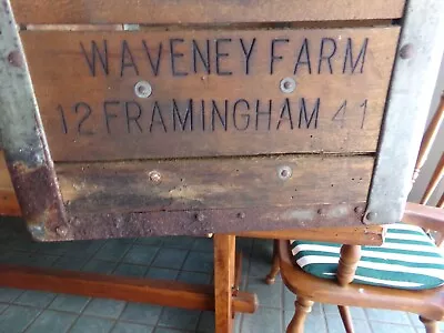 Milk Bottle Crate Waveney Farm  Framingham Ma. Mass • $40