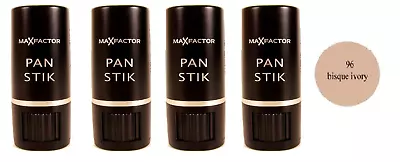 Max Factor Pan Stik Creamy Foundation Makeup 96 Bisque Ivory (4 Pack) • $22.99