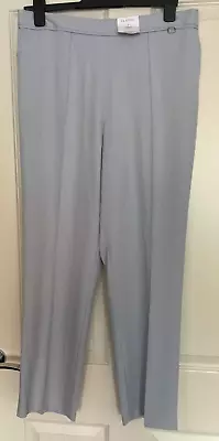 M & S Ladies Light Grey Classic Regular Length Straight Trousers SIZE 14 New Tag • £5