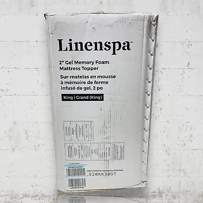 Memory Gel Foam Mattress Topper King  Linenspa Open Box Never Used • $69.99