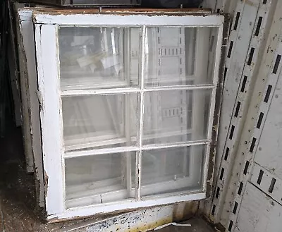 Rustic/ Vintage Old Wood Farmhouse Sash Windows 6 Pane - White • $125