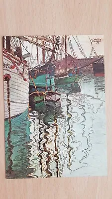 Egon Schiele “Segelschiffe In Wellenbewegtem Wasser   Modern Art Postcard • £1.99