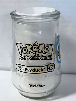 Vintage Pokemon Welch’s Jelly Jar Collector Glass #54 Psyduck Nintendo 1999 • $1