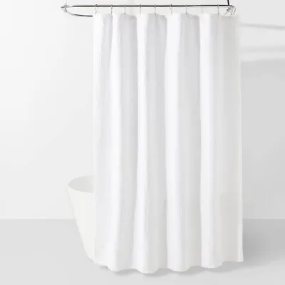 Matelasse Medallion Shower Curtain White - Threshold™ • $19.98