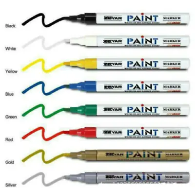 Paint Marker Pen Waterproof Oil Markers Pens Car Tyre Tire Tyres Metal Permanent • £1.99