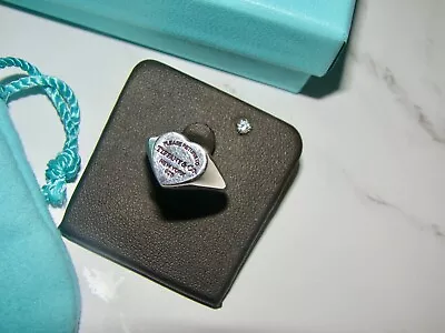 £90 • Buy Tiffany & Co  Return To Tiffany Silver Heart Signet Pre Owned Ring SIZE L.5