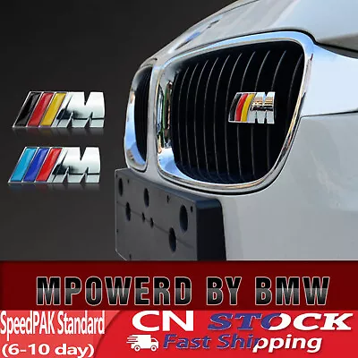 Front Grille Emblem Car Sticker For BM M Logo Power Sport E90 M3 M5 M7 Ornaments • $12.99