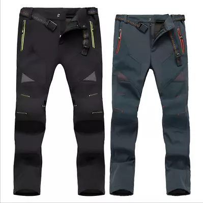  Mens Ski Snow Pants Waterproof Winter Windproof Outdoor Warm Fleece Hiking Pant • $37.99