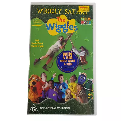 The Wiggles: Wiggly Safari VHS Tape Pal ABC For Kids Video 2002 Steve Irwin • $12