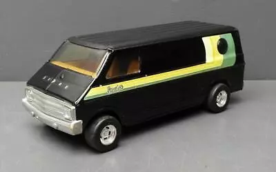 Ertl Dodge Street Van 70's Black/Yellow Pressed Metal Toy 32/27 Bubble Window • $44.99