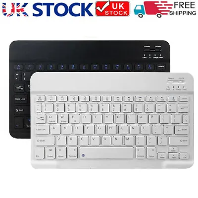 Ultra Slim Wireless Bluetooth Keyboard For PC IMac IPad Android Phone Tablet • £8.99