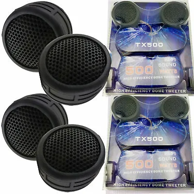 Two Pairs 1000W Super High Frequency Mini Car Dome Tweeters Built-In Crossover • $15.95