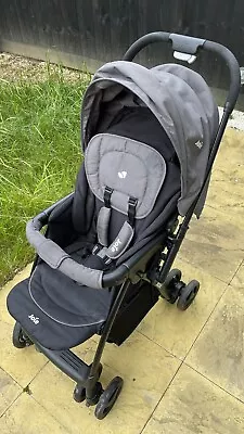 JOIE Litetrax 4 Pushchair Baby Stroller Used Excellent Condition Grey Foldable • £18