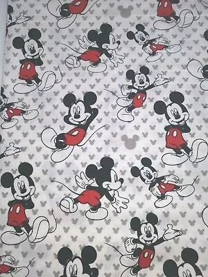 Totally Mickey Mouse Toss 100% Cotton Quilt Fabric~Disney~1 Yard & 10 = 46  X 43 • $14.39