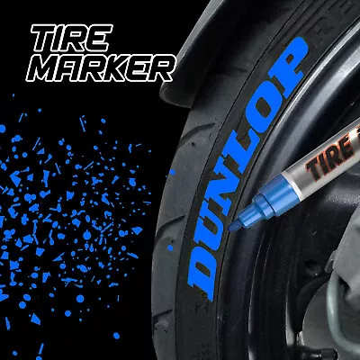 BLUE Tire Tyre Paint Marker Pen Car Motorcycle Tread Waterproof Fit Honda • $7.86