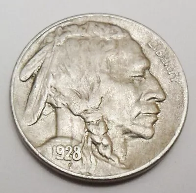 1928 S Indian Head  Buffalo  Nickel Ave Circulated **free Shipping** • $2.94