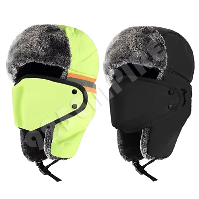 Men Women's Black Russian Hat Waterproof Winter Trapper Fur Ushanka • $11.98