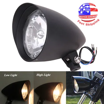 5.75   Tri-Bar H4 Motorcycle Headlight Lamp Visor Bucket For Harley Dyna Softail • $54.47