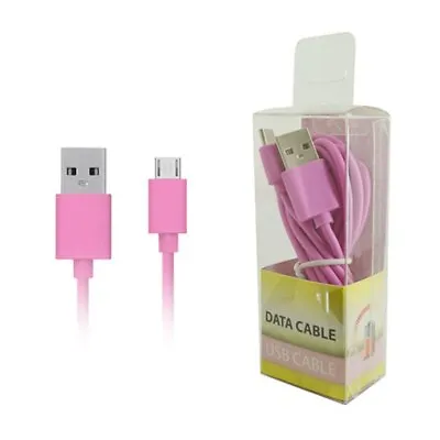 Pink Color 5 Feet Long USB Data & Charger Cable Micro-USB Connector Cord Wire • $6.92