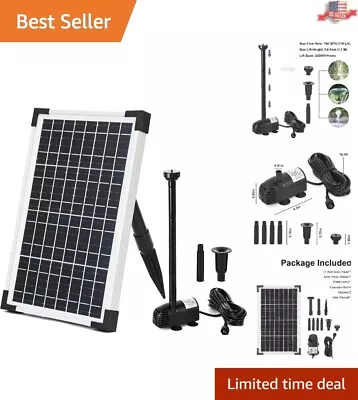 £107.21 • Buy Solar Fountain Water Pump - 12 W, 196GPH+ - Submersible - Garden Decoration