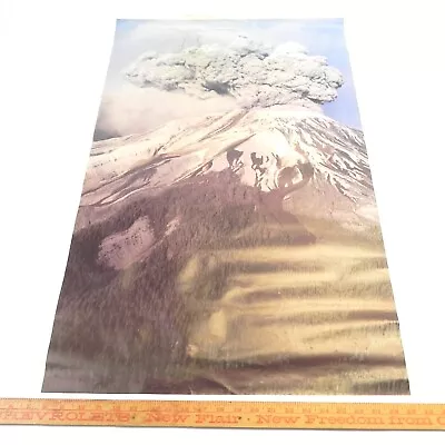 VINTAGE 1980 MT ST HELENS ERUPTION POSTER PRE OWNED STAINED AND DAMAGED 35 X23  • $10.48