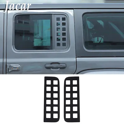 Black Rear Door Window Triangle Glass Cover Trim For Jeep Wrangler JL JT 2018+ • $43.99