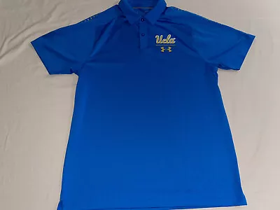 UCLA Bruins Polo Shirt Mens Medium Loose Blue Under Armour Golf Performance Logo • $34.95