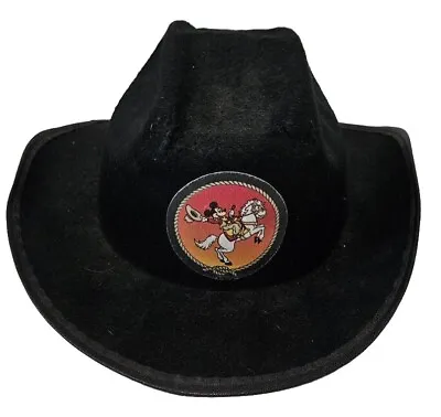  VINTAGE Jacobson Walt Disney Mickey Mouse Cowboy Hat Black Felt  • $29.99