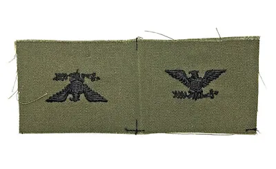 Vietnam Era Pair Colonel Rank Patch Insignia Subdued Cloth • $9.99