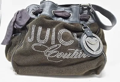 $50 • Buy Vintage Y2k Black Juicy Couture Purse With Rhinestones